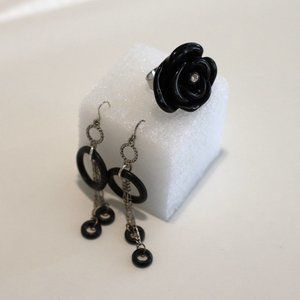 Black Rose and Circles Tiny Collection